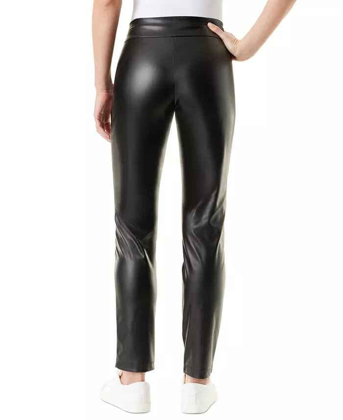 Women's High Rise Straight Leg Faux Leather Pants