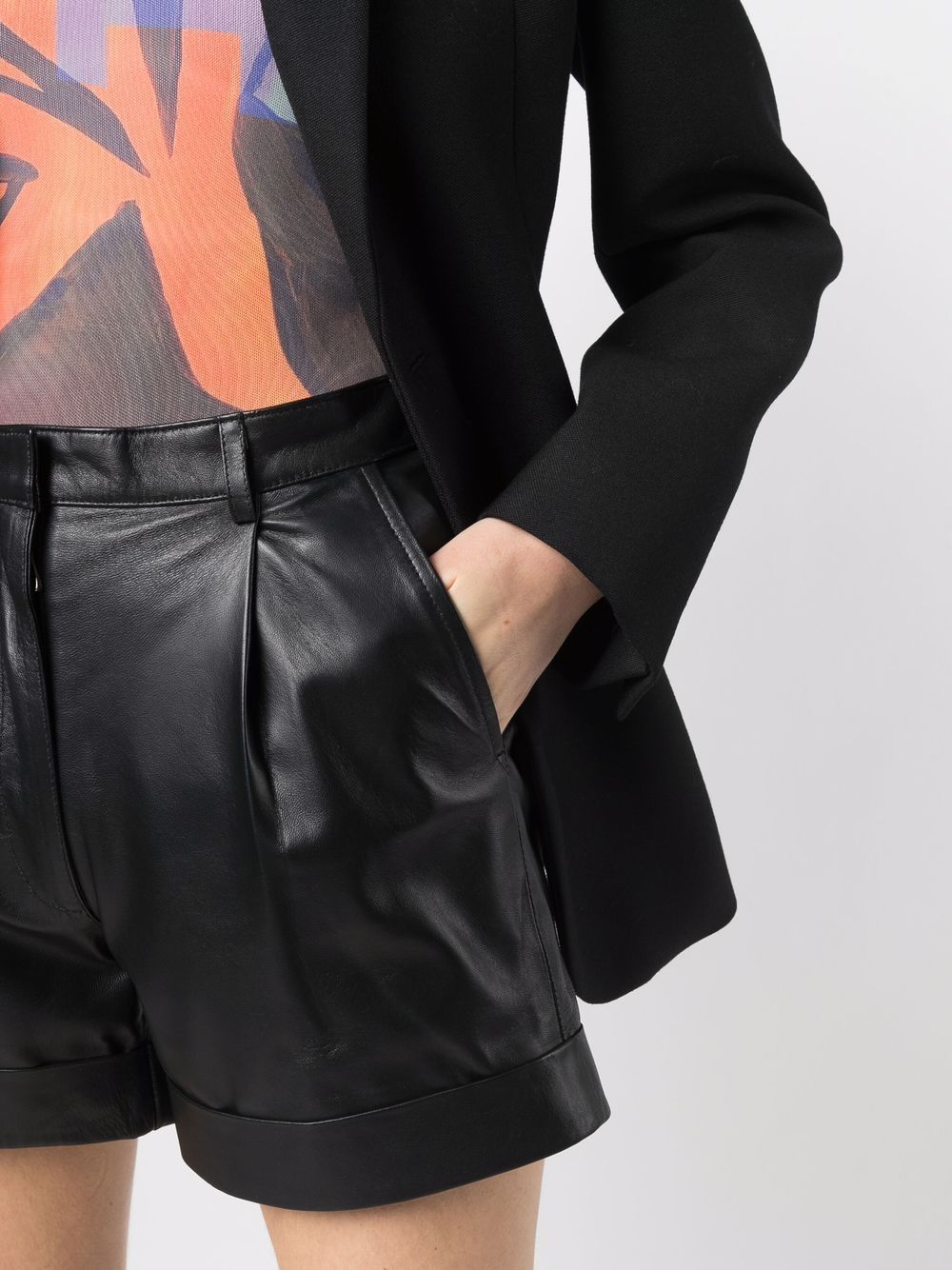 Women's Jett High-Waisted Leather Shorts