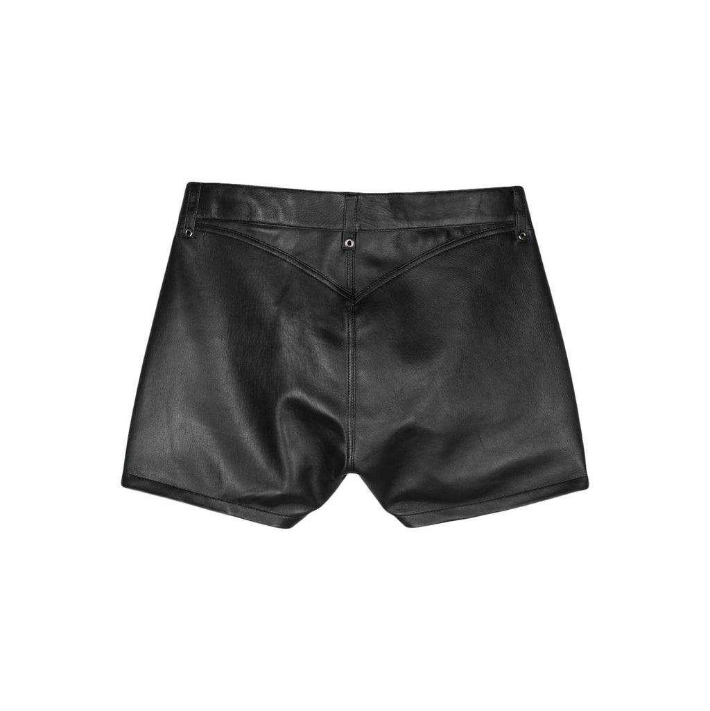 Women's Lace-up Leather Shorts