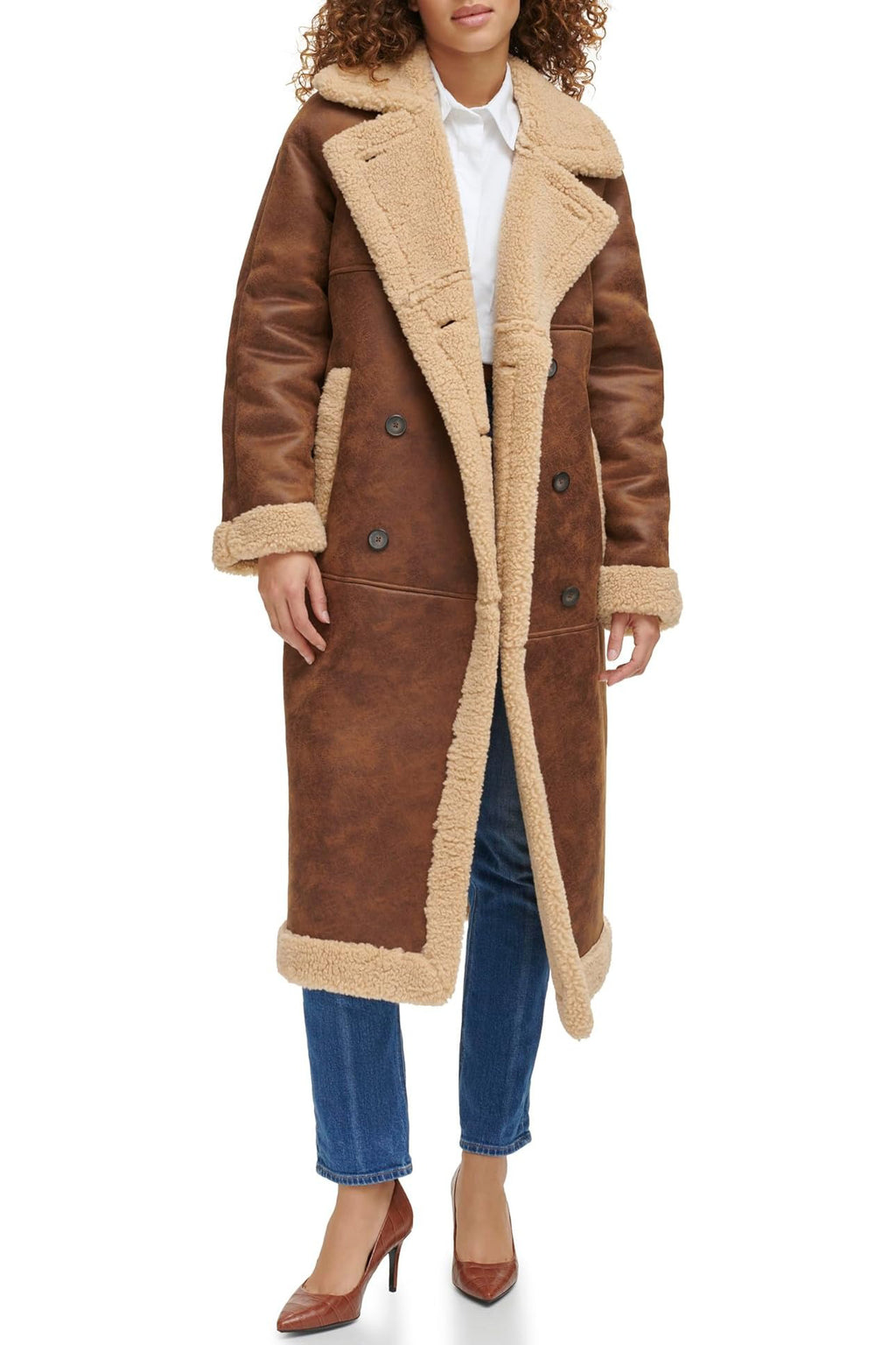 Women's Levi's Fox Fur & Shearling Leather Coat