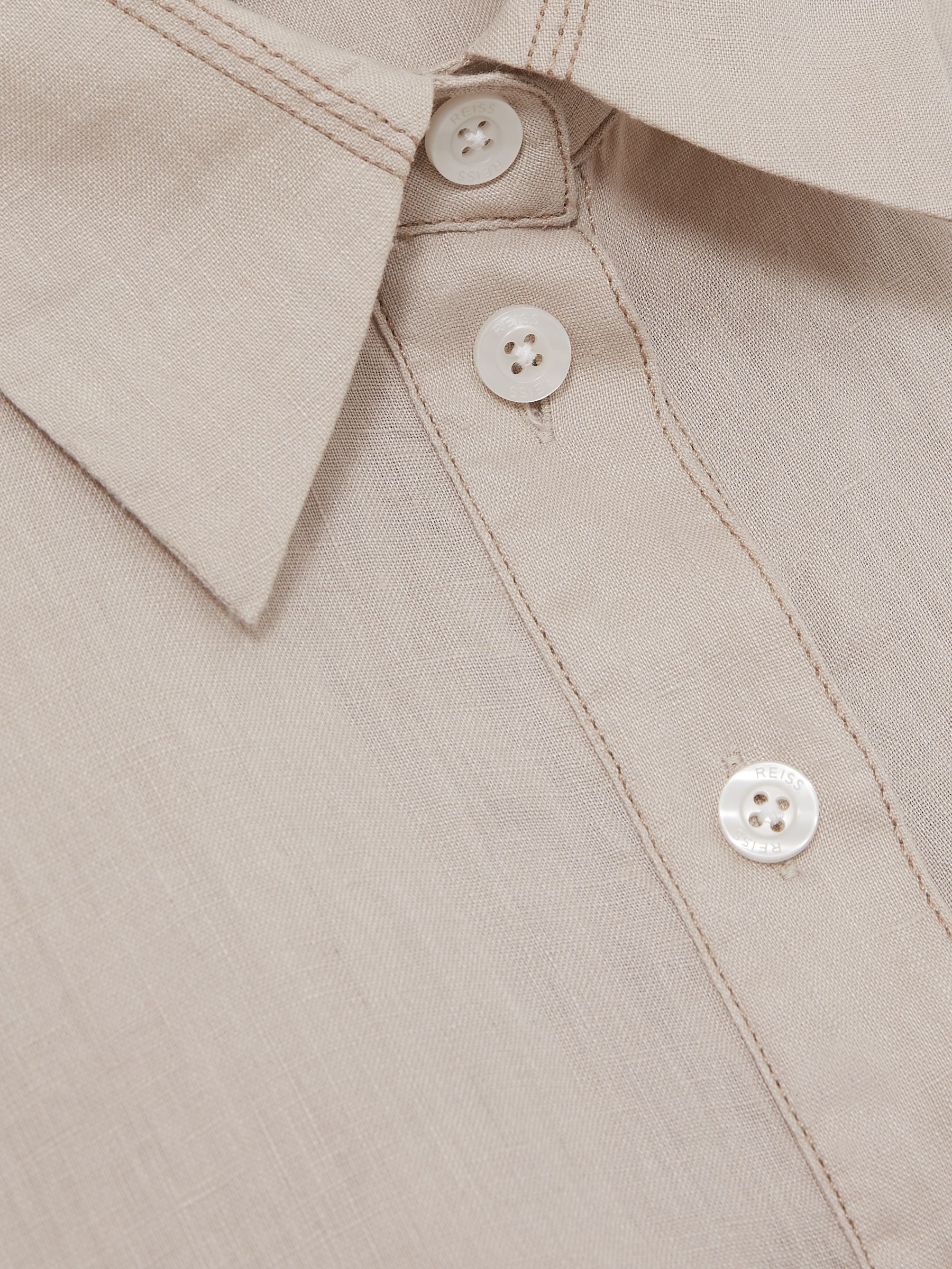 Women's Linen Drop Shoulder Shirt in Sage