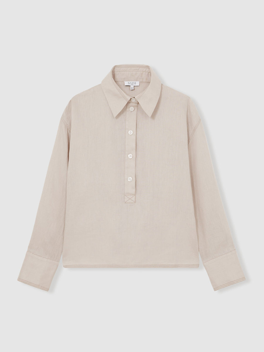 Women's Linen Drop Shoulder Shirt in Sage