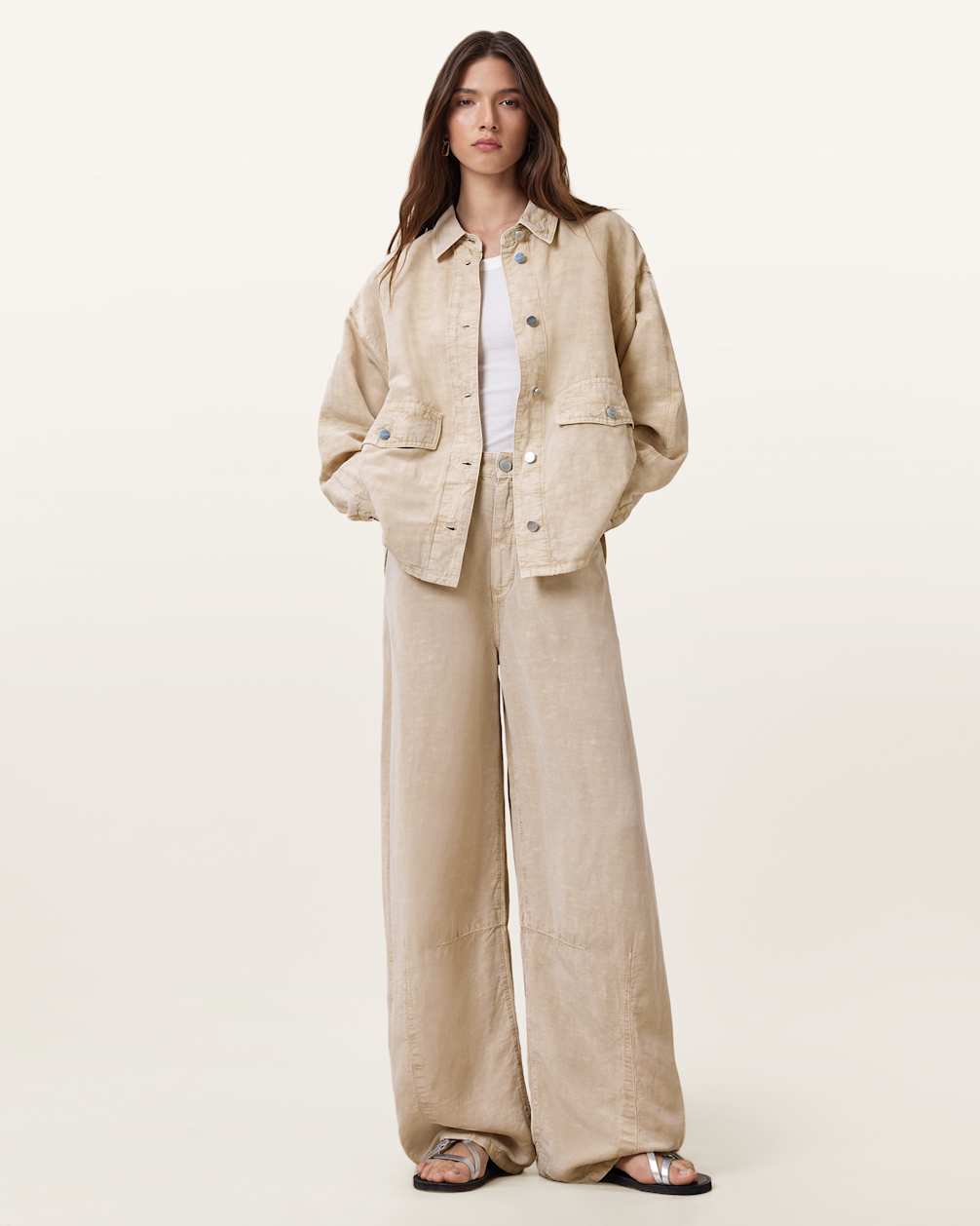 Women's Long Sleeves Straight Hem Shirt