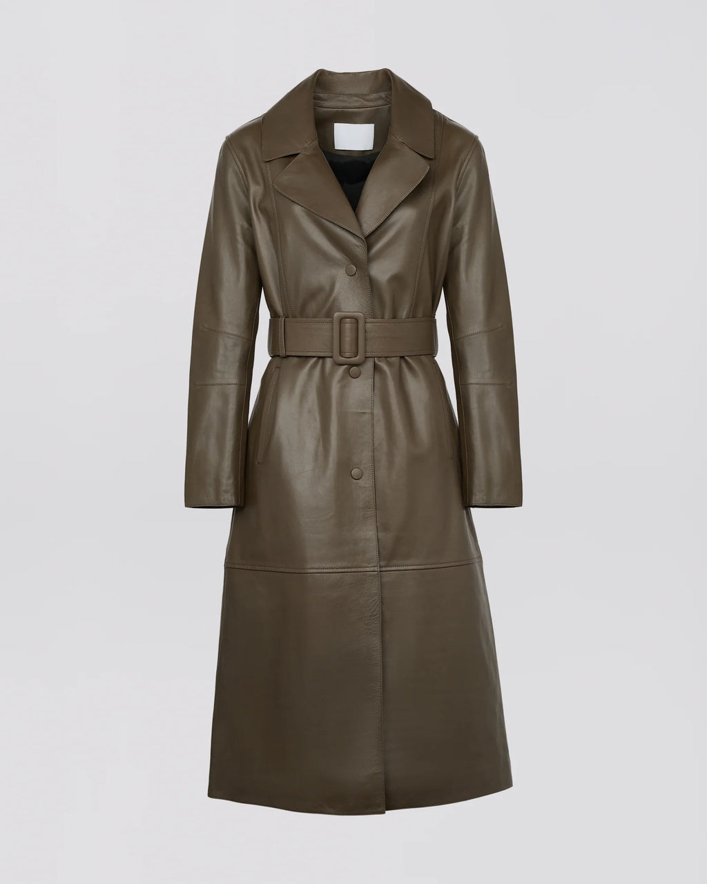 Women's Long lamb leather trench coat