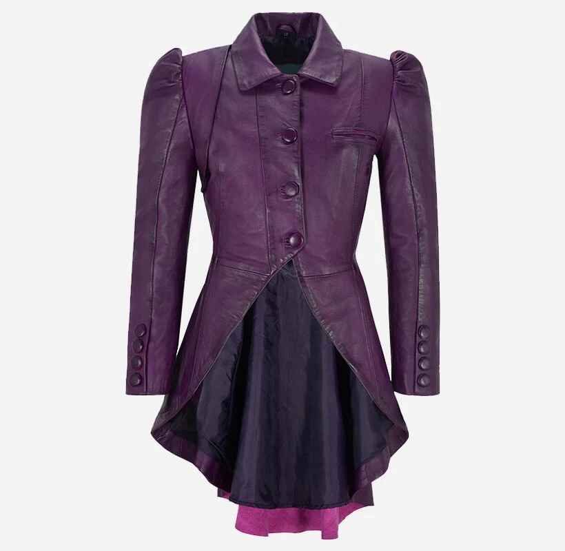 Women's MYSTIC Gothic Dovetail Leather Short Trench Coat