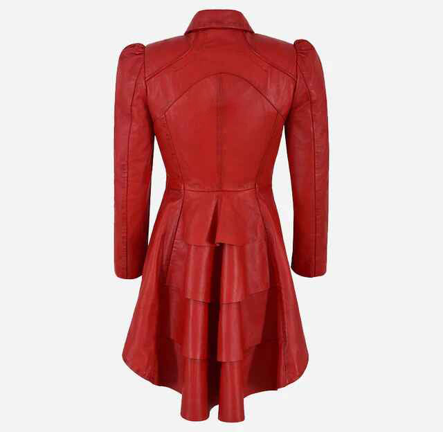 Women's MYSTIC Gothic Dovetail Leather Short Trench Coat
