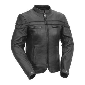 Maiden Motorrad-Lederjacke für Damen