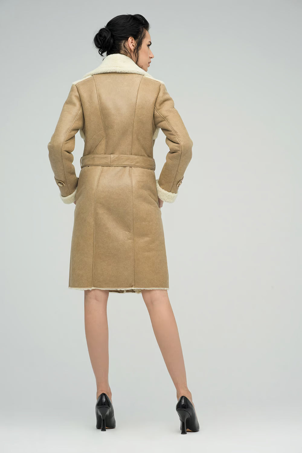 Women's Merino Fox Fur & Shearling Leather Coat