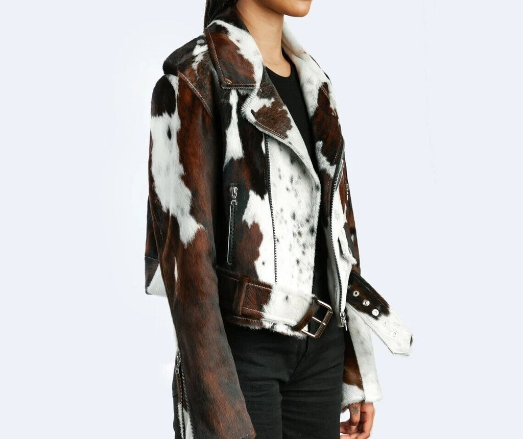 Women's Natural Cow Hair Leather Jacket