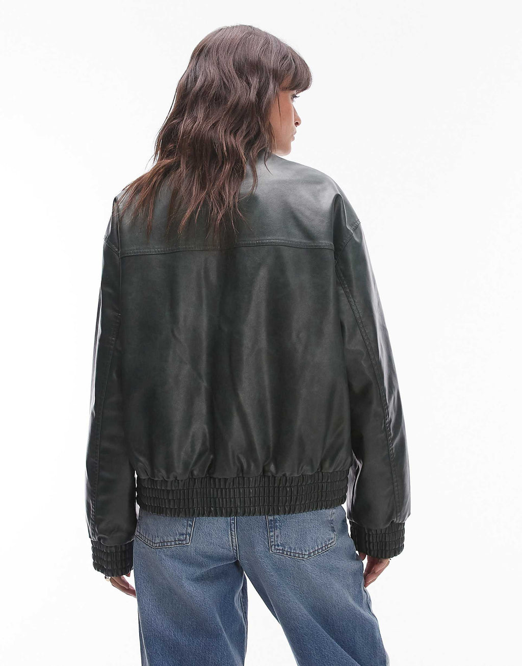 Women's Oversized Fit Bomber Leather jacket
