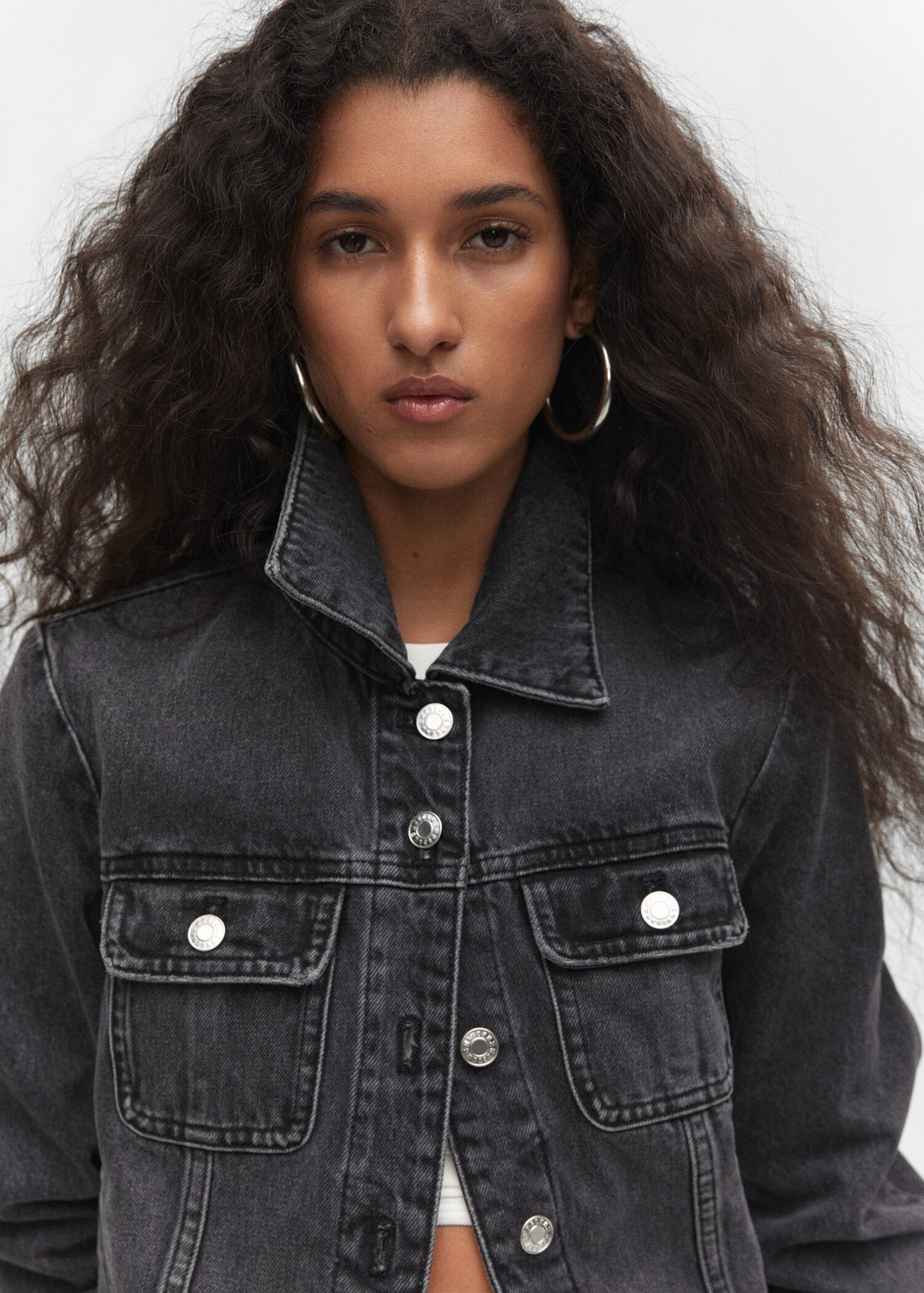 Women's Pocketed Denim Jacket