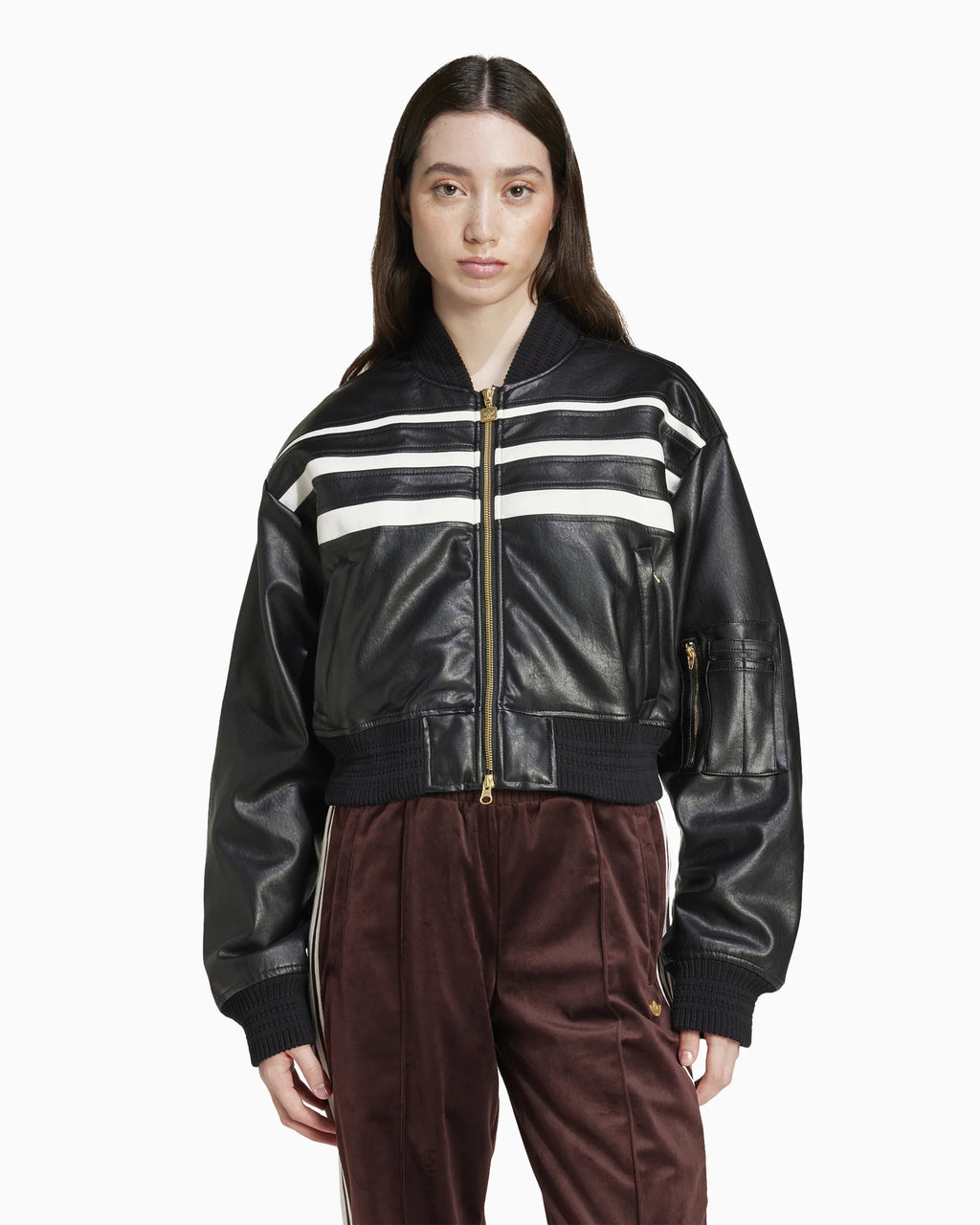 Women's Premium Aviator Bomber Leather Jacket