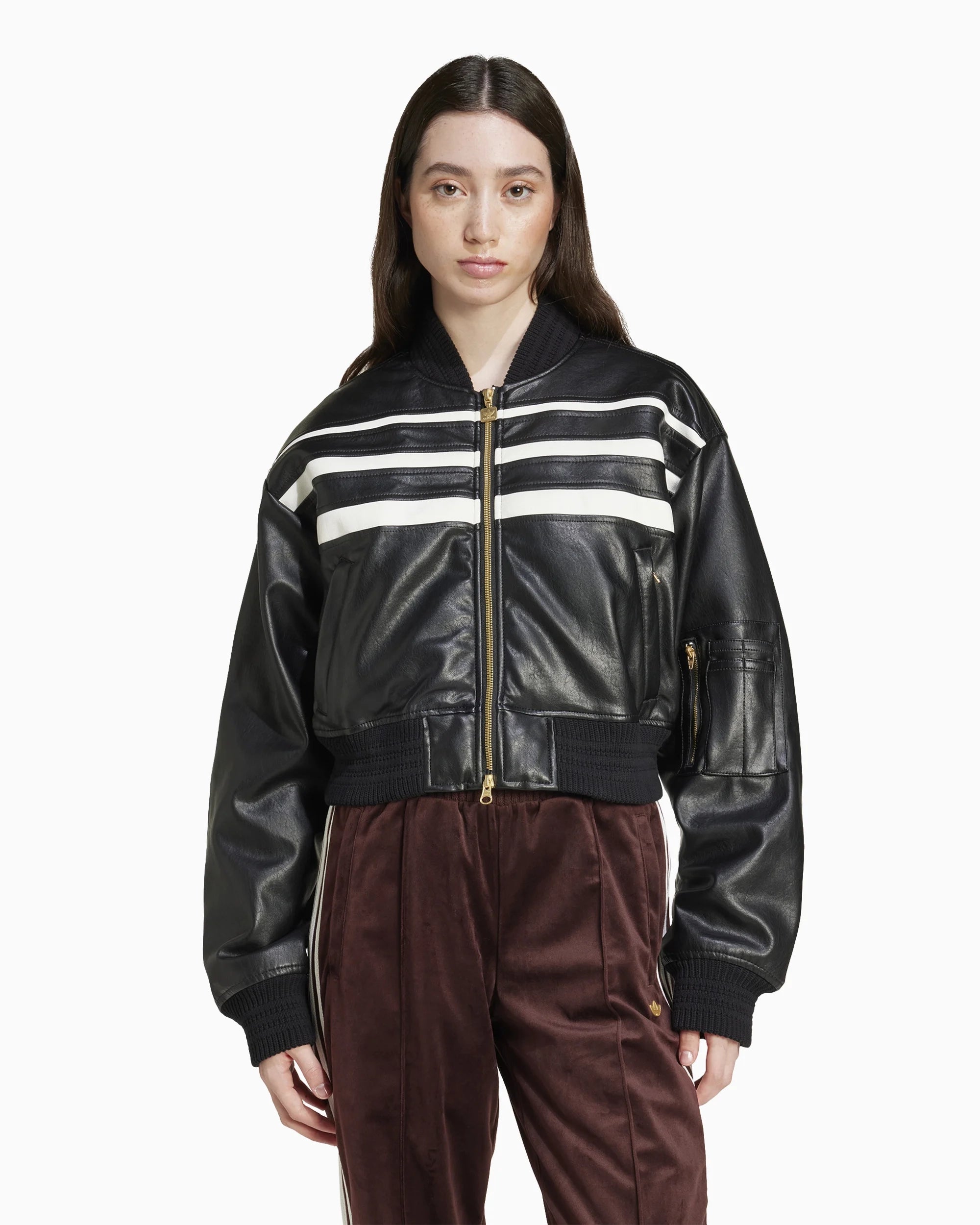 Women's Premium Aviator Bomber Leather Jacket