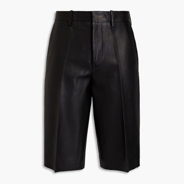 Women's Pressed Creases Leather Shorts