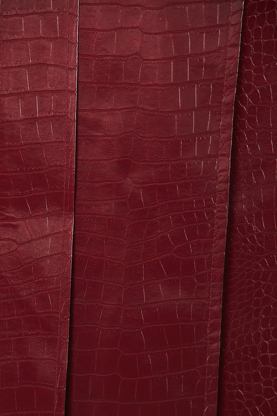 Women's Red Faux Leather Seattle Trench Coat