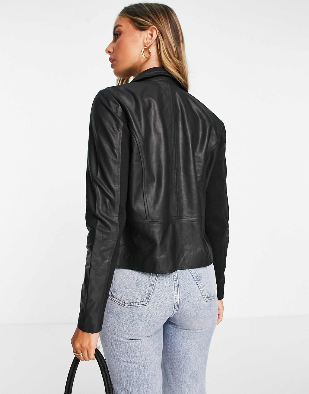 Women's Regular Fit Soft Leather Biker Jacket
