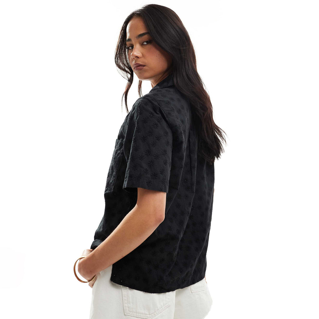 Women's Revere Collar Short sleeve shirt