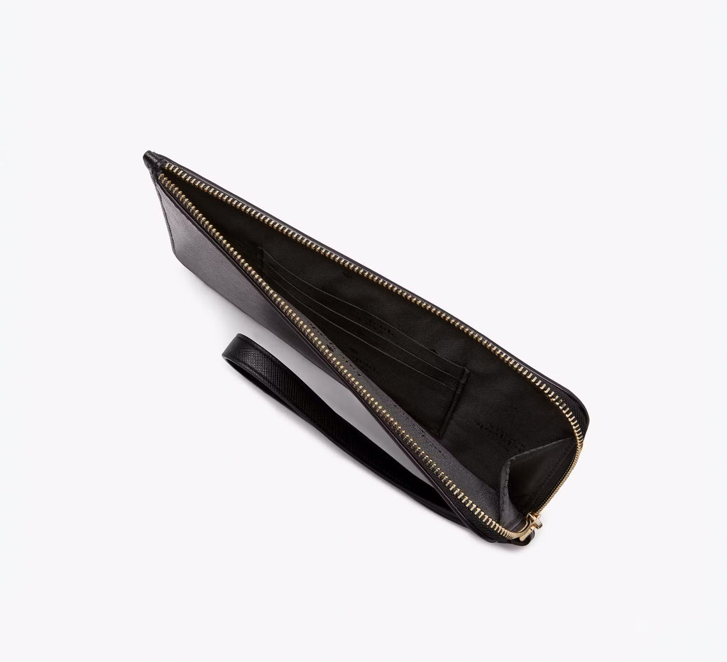 Women's Saffiano L-Zip Wrist Leather Wallet