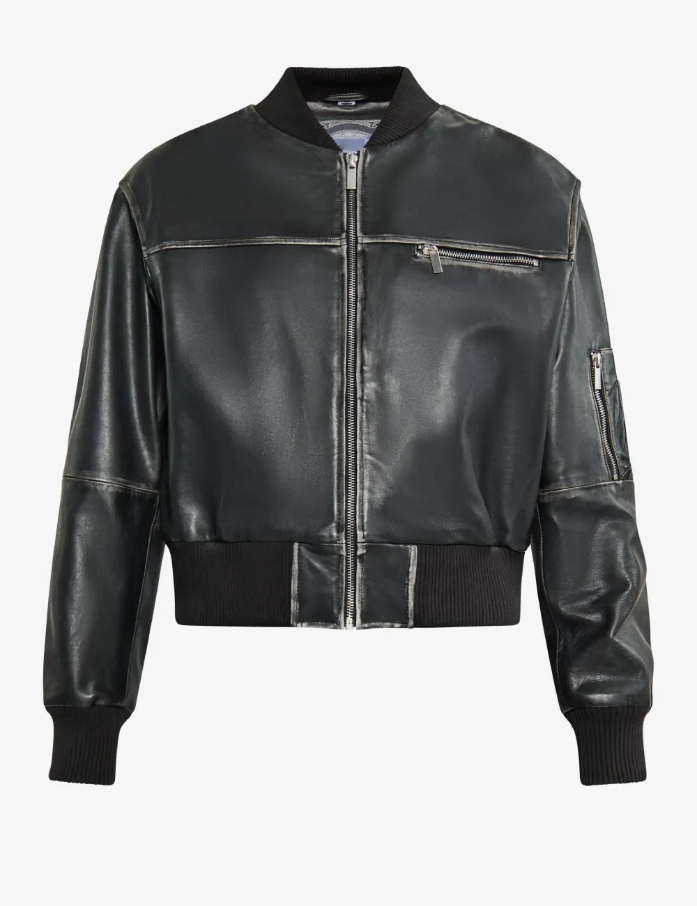 Women's Scarlett Vintage Aviator Bomber Leather Jacket