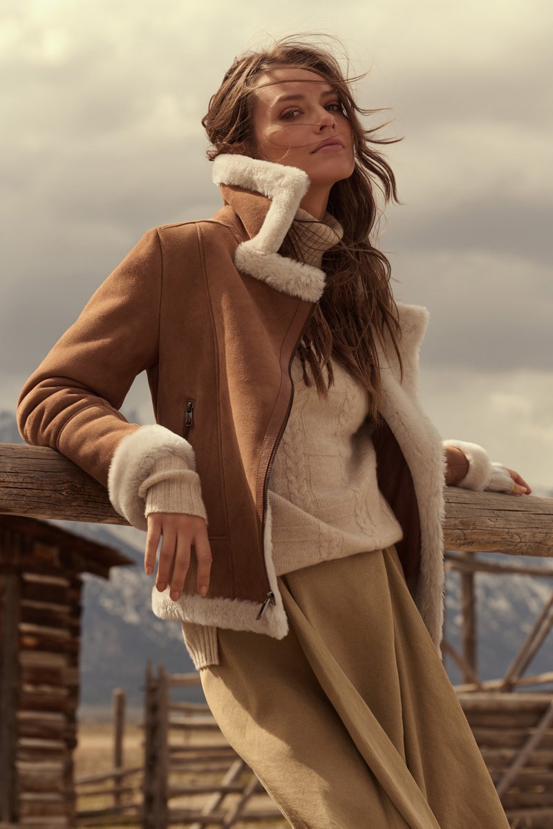 Women's Sheepskin Moto Fur & Shearling Jacket