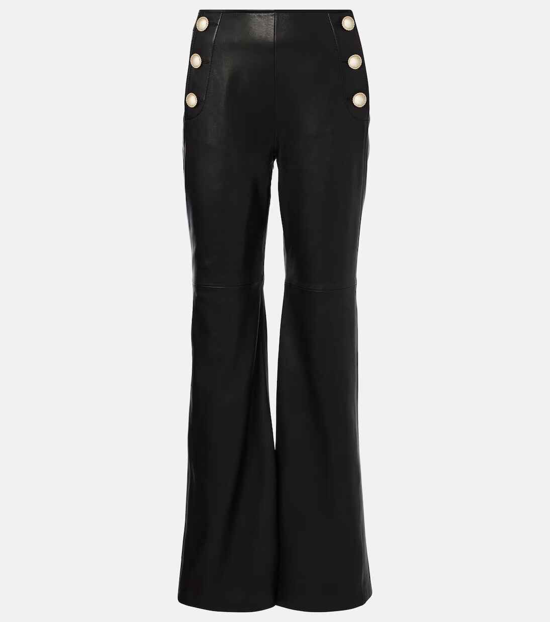 Women's Sleek Statement Flared Leather Pant