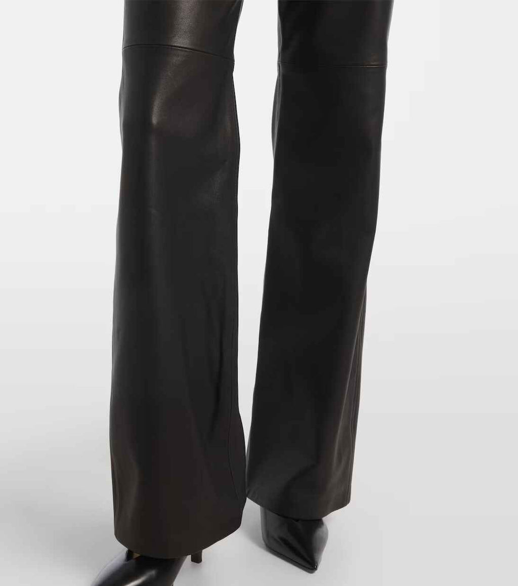Women's Sleek Statement Flared Leather Pant