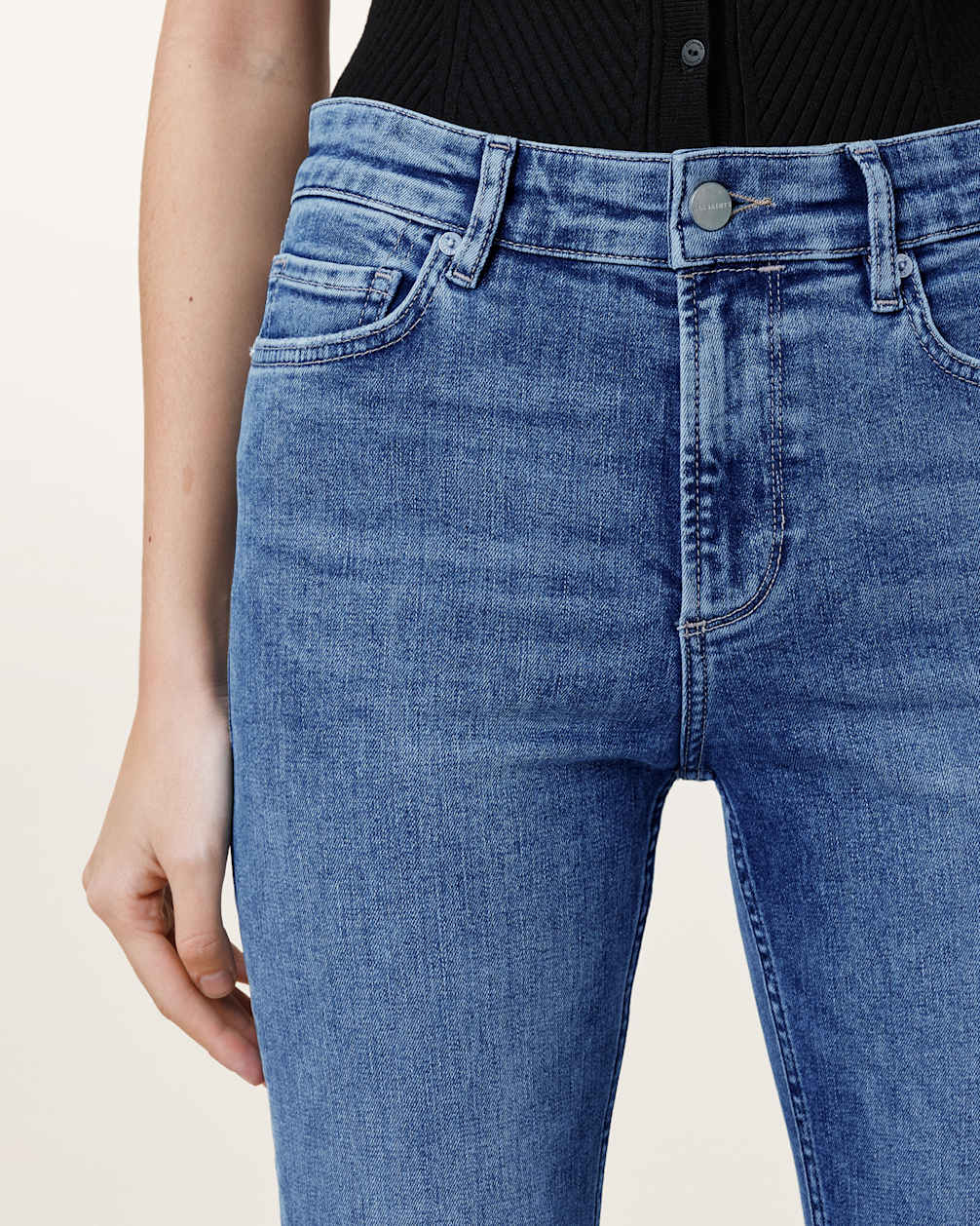 Women's Slim Clean Bootcut Hem Stretch Denim Pants