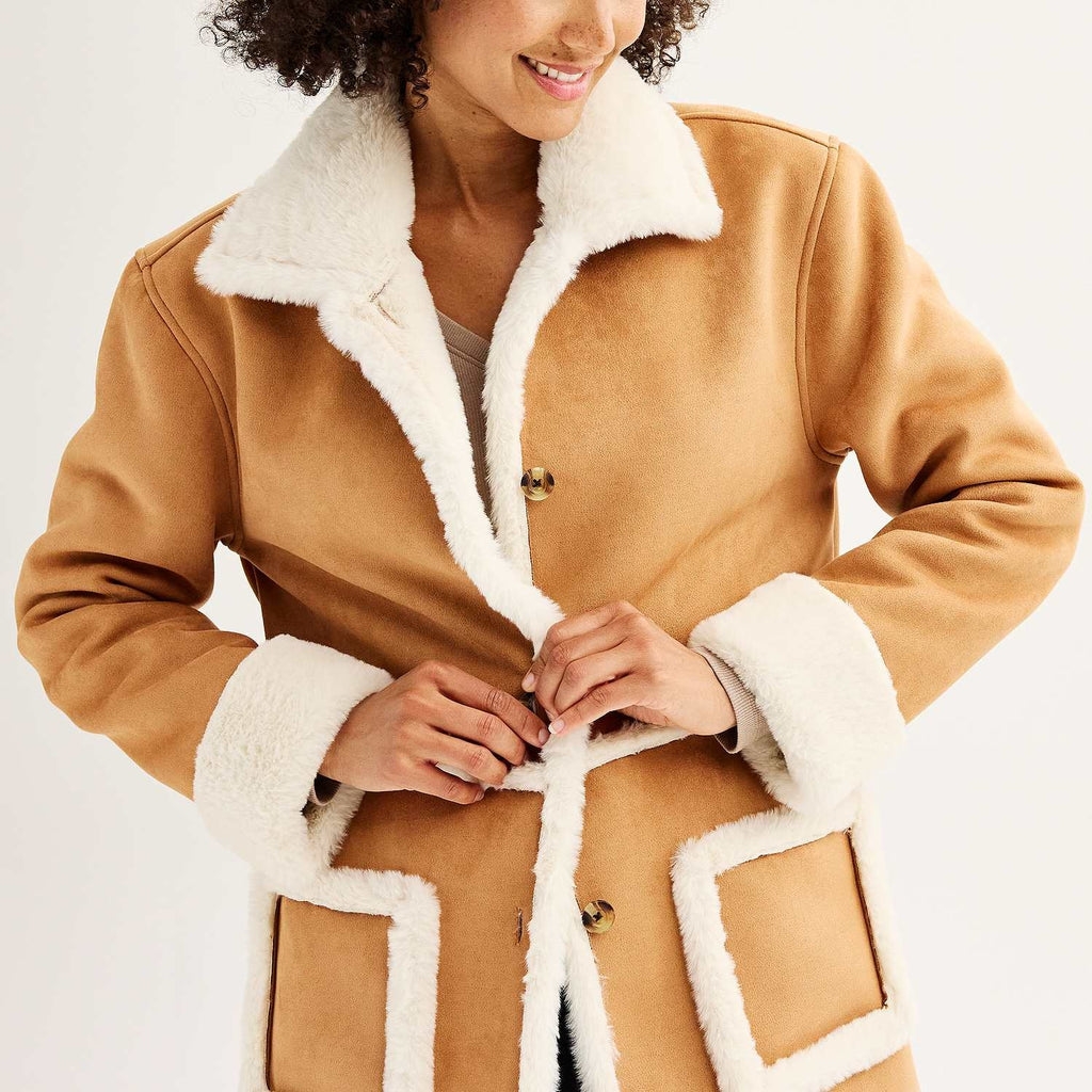 Women's Sonoma Fox Fur & Shearling Leather Coat