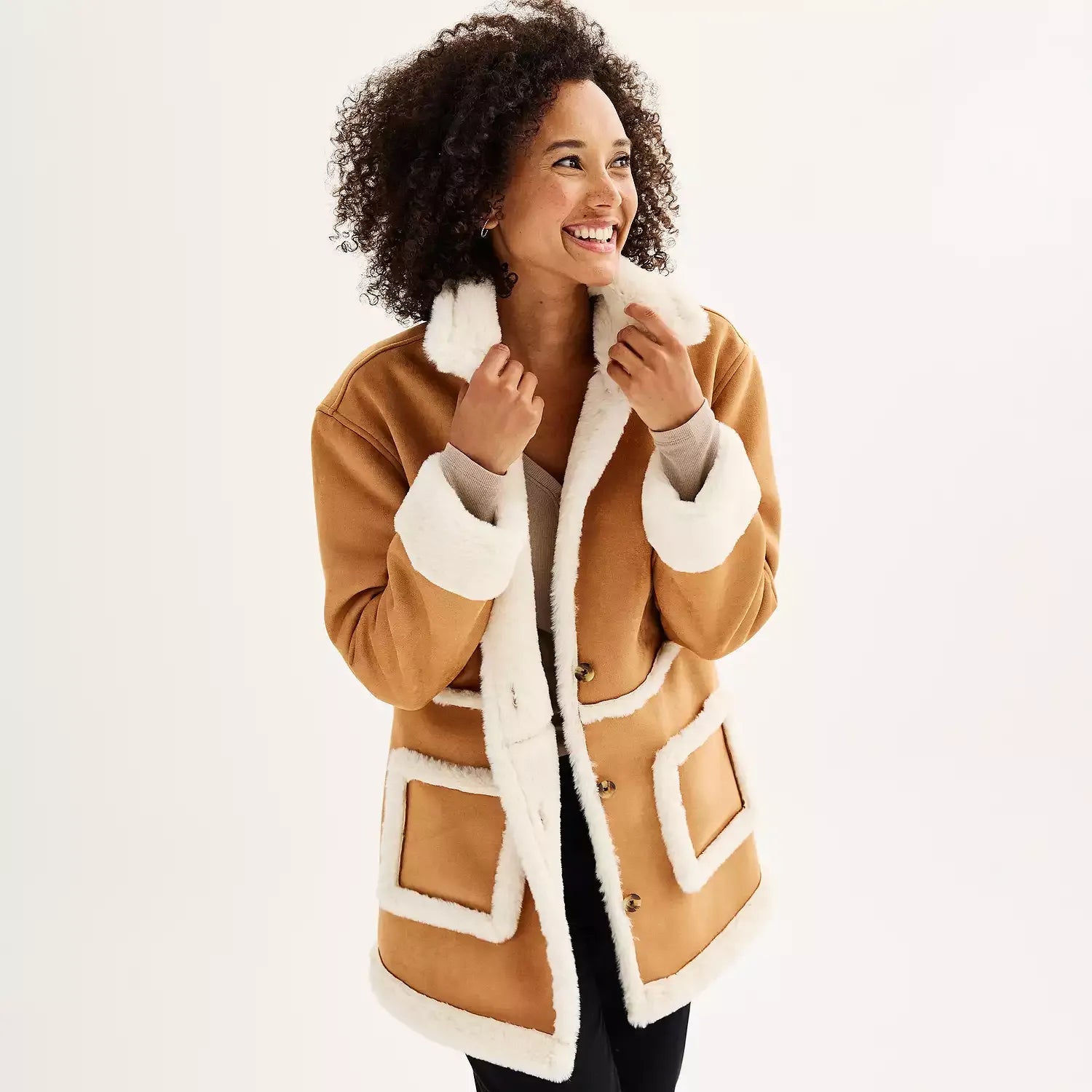 Women's Sonoma Fox Fur & Shearling Leather Coat