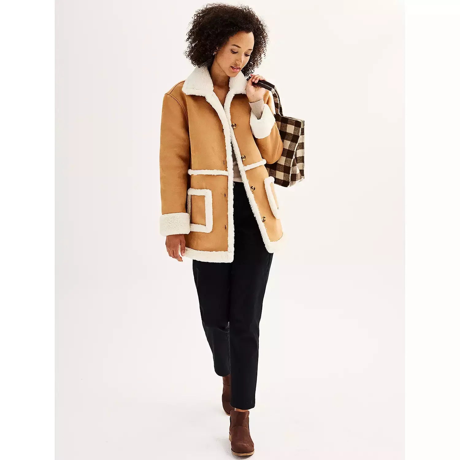 Women's Sonoma Fox Fur & Shearling Leather Coat