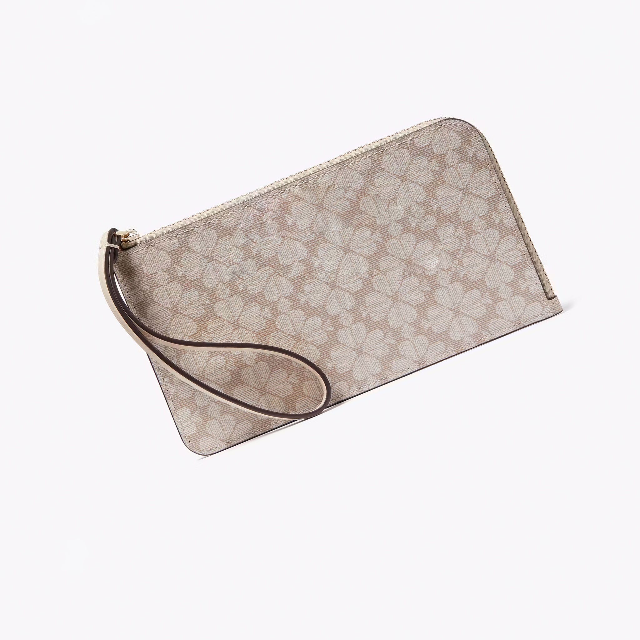 Women's Spade Flower L-Zip Leather Wallet