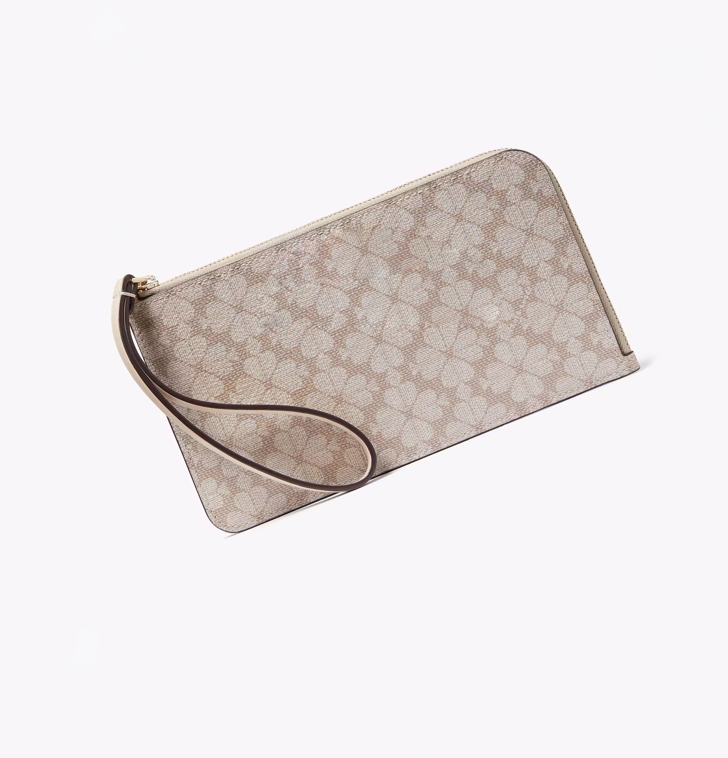 Women's Spade Flower L-Zip Leather Wallet