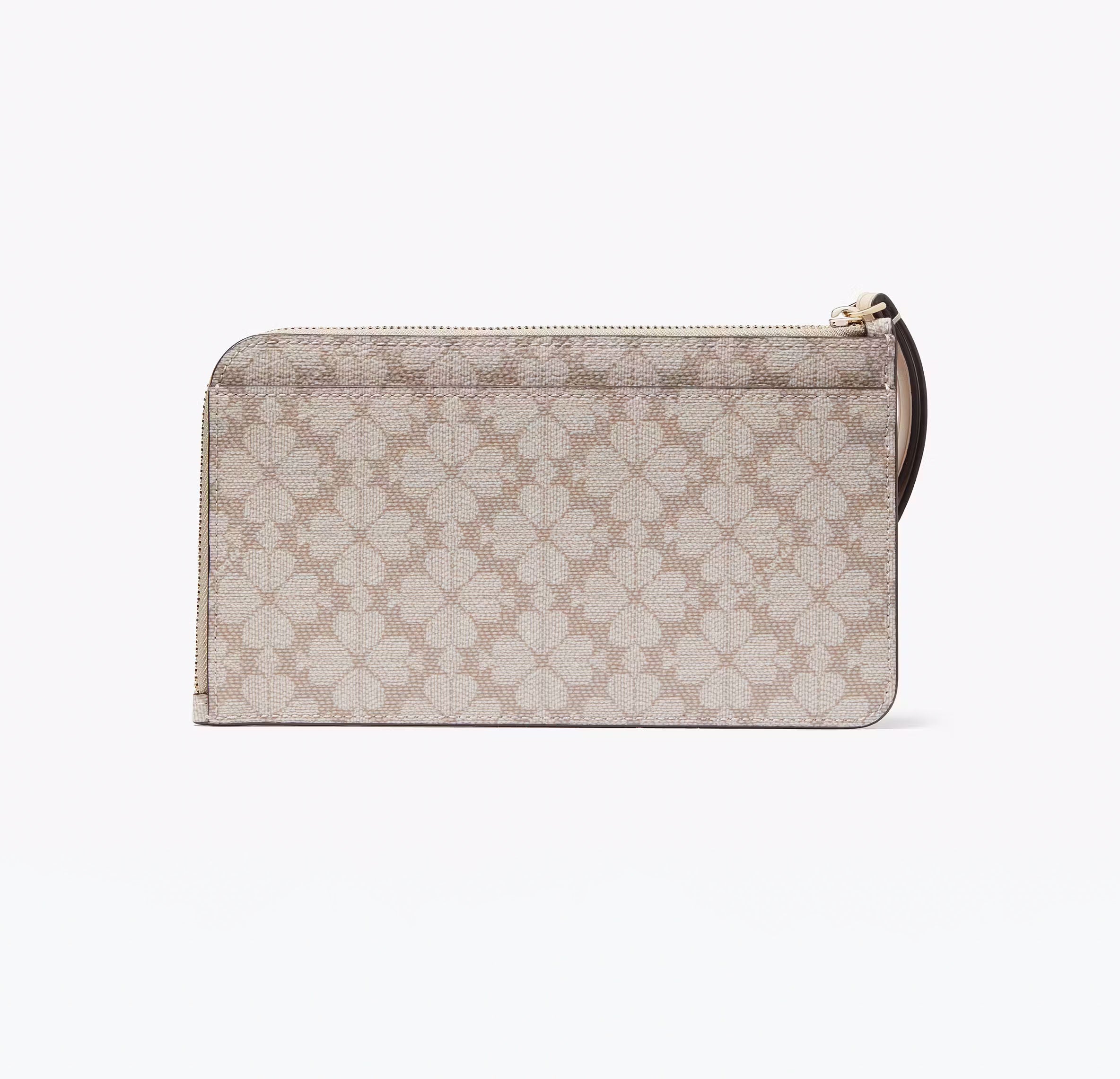 Women's Spade Flower L-Zip Leather Wallet