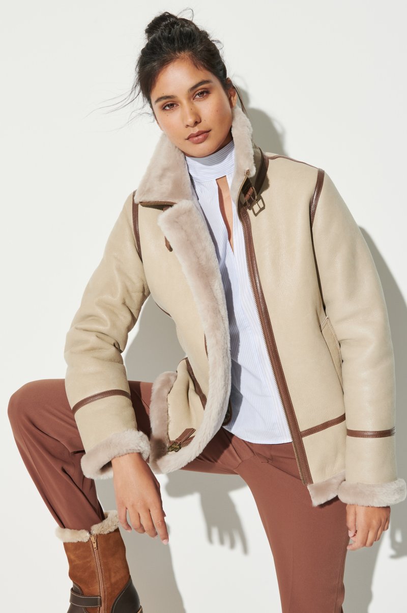 Women's Special Edition B-3 Bomber Sheepskin Fur & Shearling Jacket