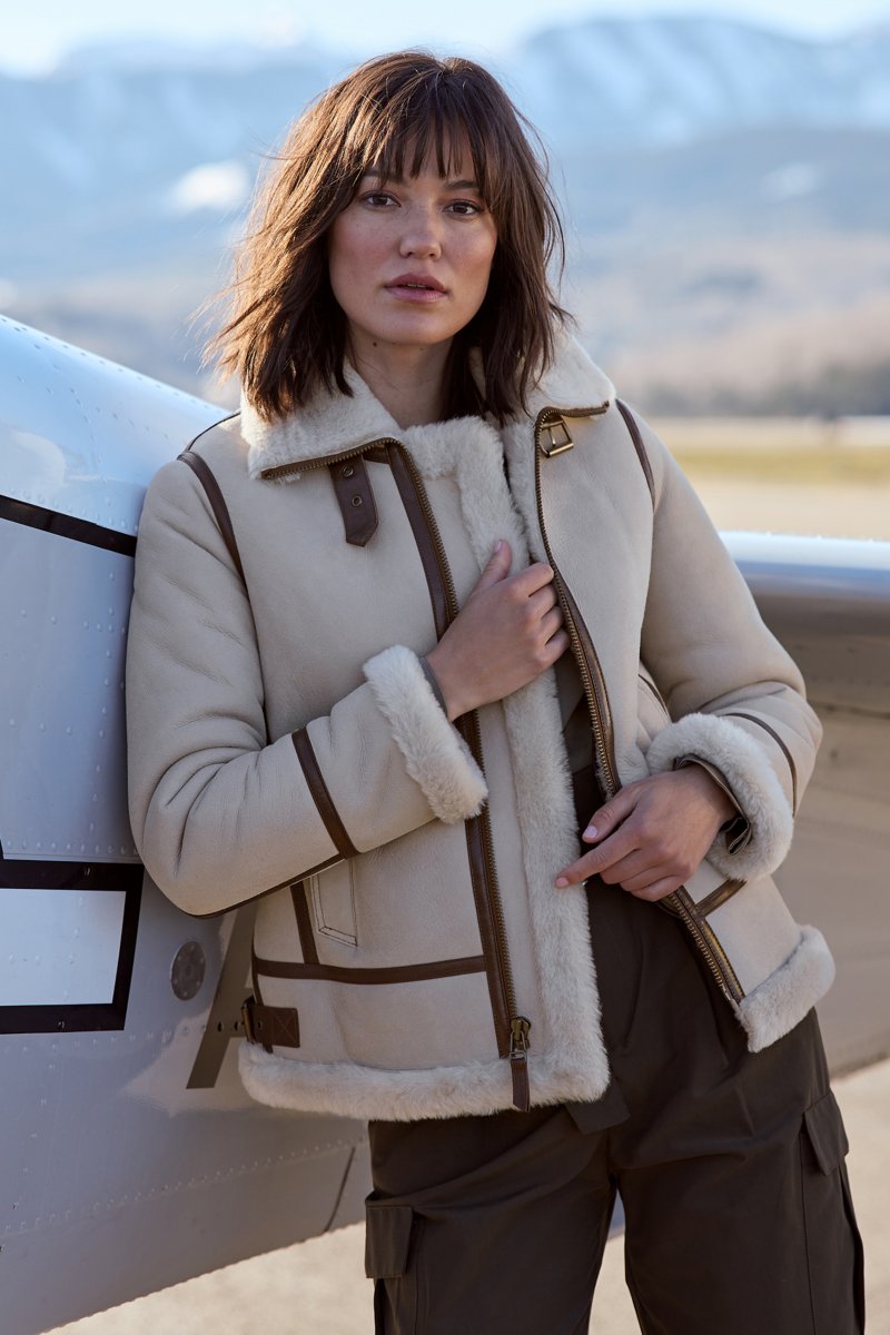 Women's Special Edition B-3 Bomber Sheepskin Fur & Shearling Jacket