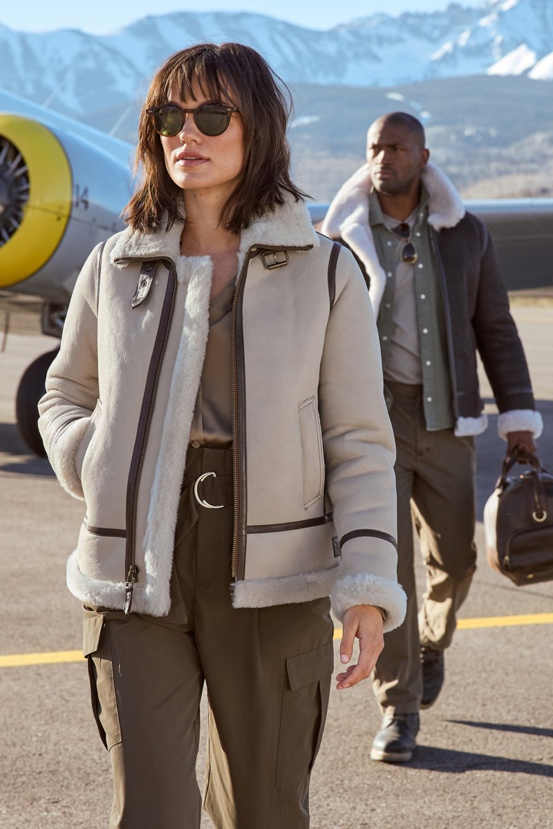 Women's Special Edition B-3 Bomber Sheepskin Fur & Shearling Jacket