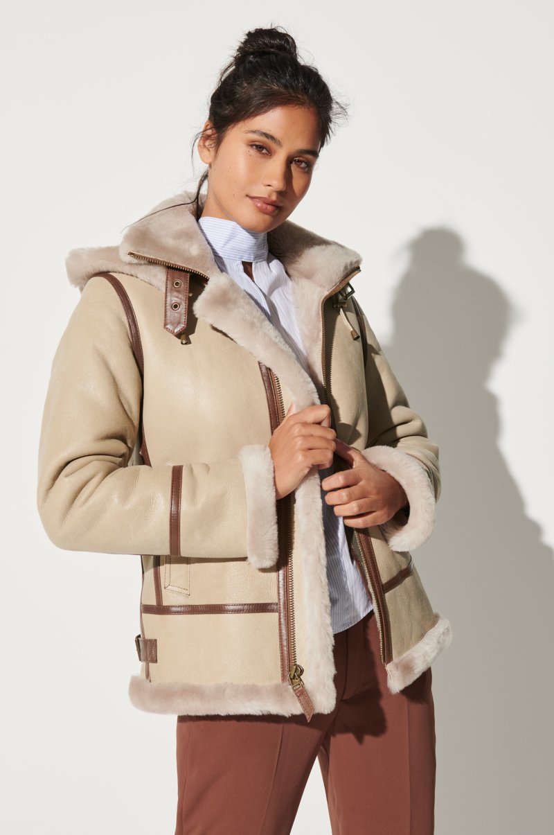 Women's Special Edition B-3 Bomber Sheepskin Fur & Shearling Jacket