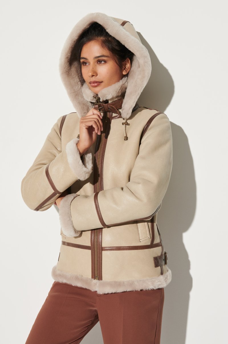 Women's Special Edition B-3 Bomber Sheepskin Fur & Shearling Jacket