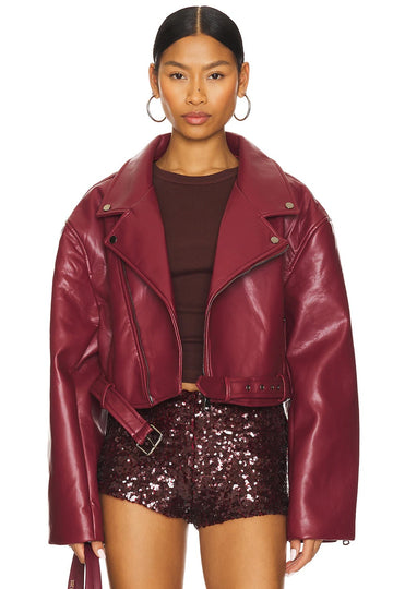 Damen-Bikerjacke „Staten Island“ aus Kunstleder 