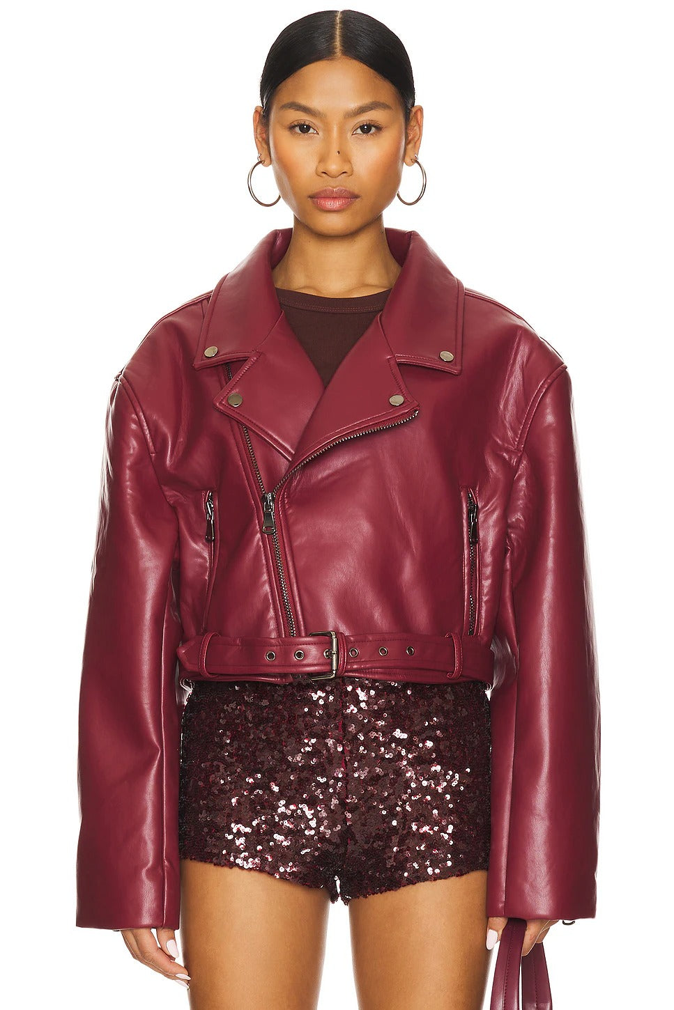Women's Staten Island Faux Leather Biker Jacket