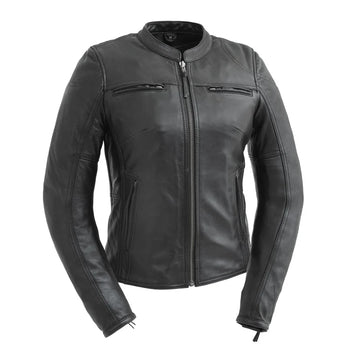Superstar Motorrad-Lederjacke für Damen