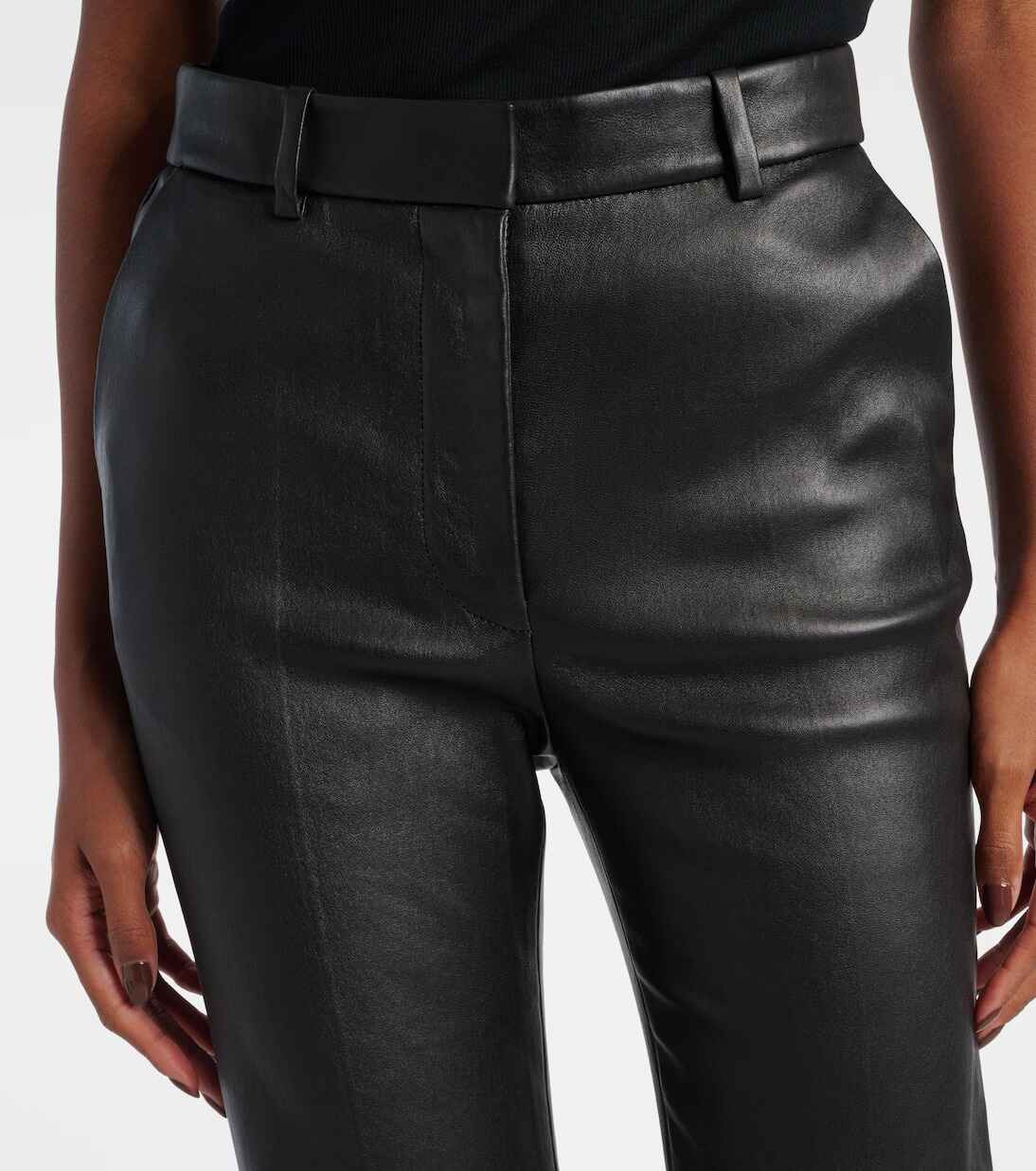 Women's Tafira Mid Rise Flared Leather Pant