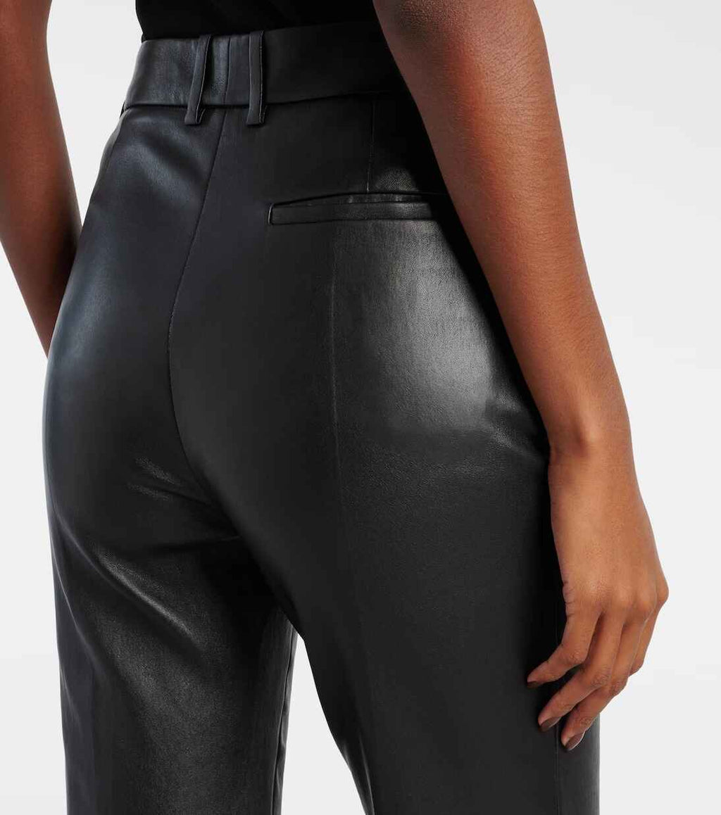 Women's Tafira Mid Rise Flared Leather Pant