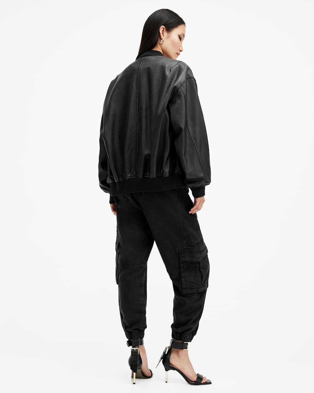 Women's Tapered Slim Leg Denim Cargo Pants