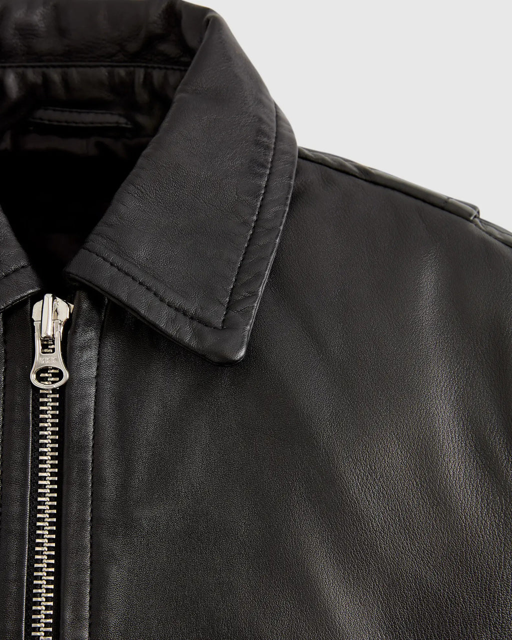 Women's Washed Aviator Bomber Leather Jacket