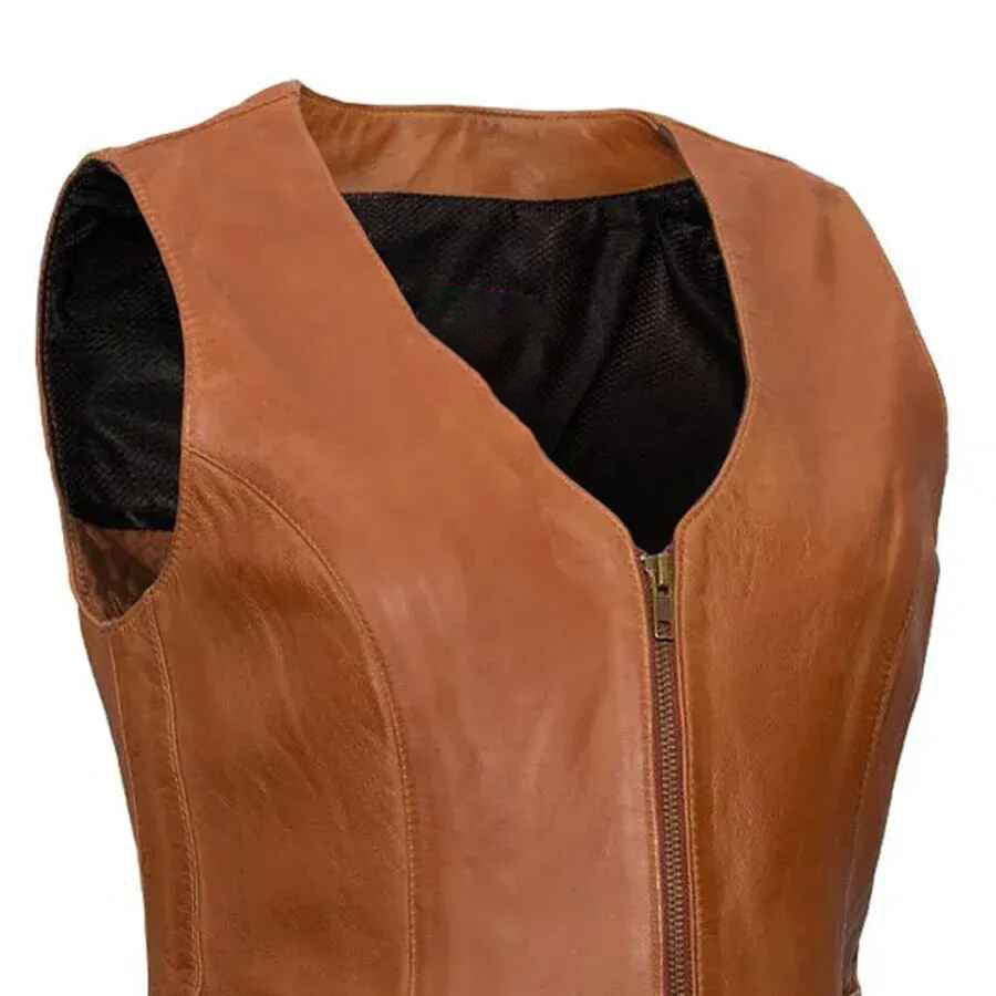 Women's Western Style Savannah Leather Motorcycle Jacket