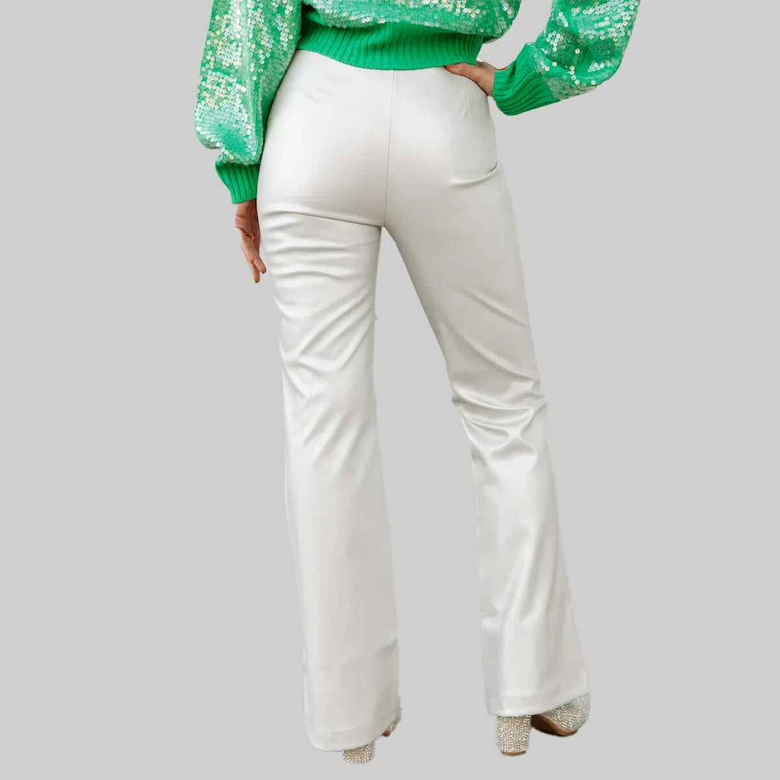 Women’s White Leather Pants
