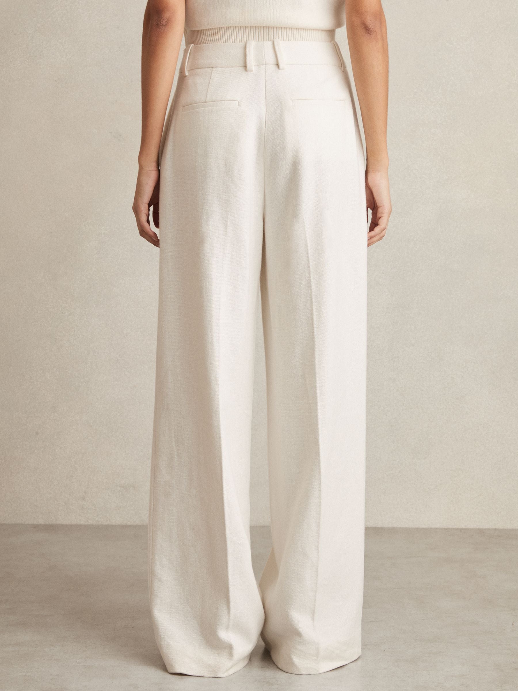 Women's Wide Leg Linen Blend Pant