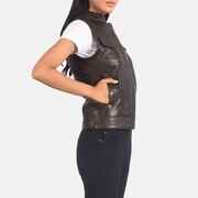 Women's Rayne Moto Leather Vest