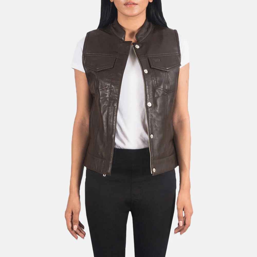 Women's Rayne Moto Leather Vest